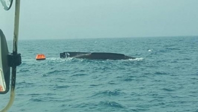 一渔船正在广东江门川岛海疆淹没 12人得救1人得联 救济仍正在...