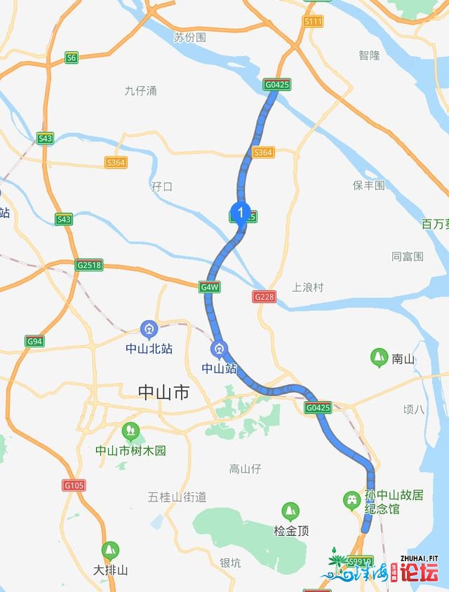 交通纵横：中山市哪一个镇区出有下速免费站收支心？哪一个...