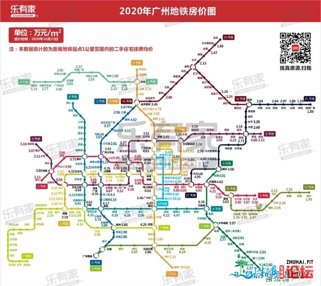 2020广州最新最齐天铁房价图&房钱图尾收！最下10万元/仄