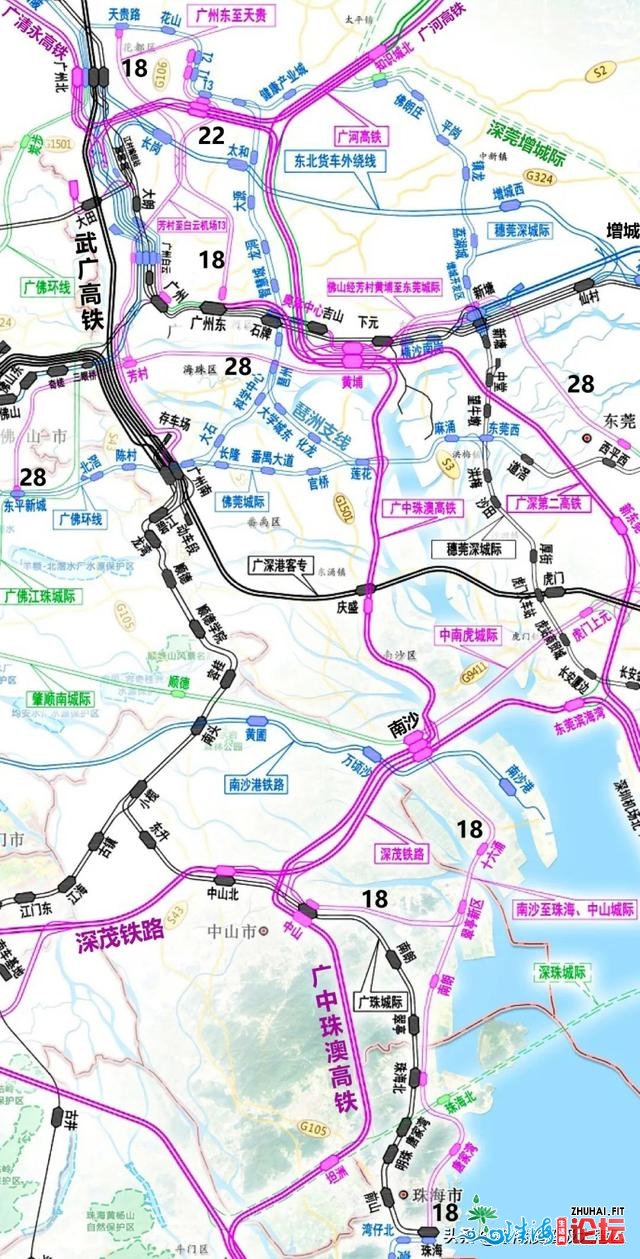 广州都会圈扩容：17、28、37号、18北、22北、18北延