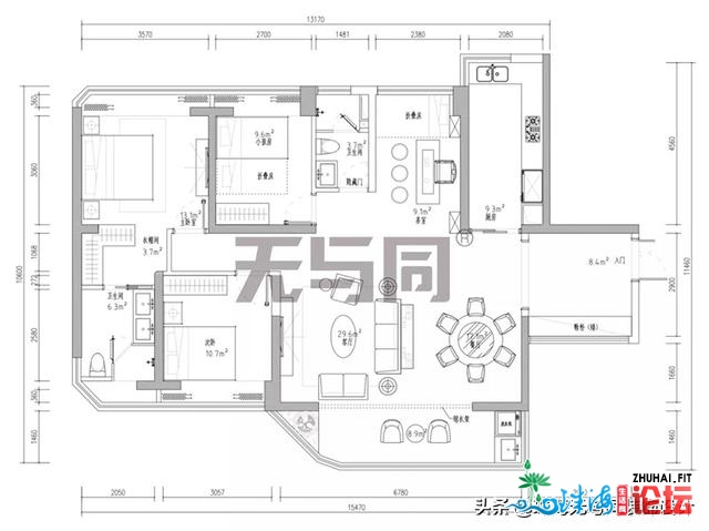 无取同DESIGN丨华收广场140㎡当代沉俭气势派头，为粗英定造