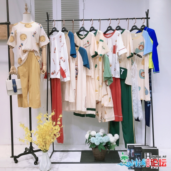 广州尾货女拆货源批收品牌扣头女拆2021秋季家居服【乐夏】