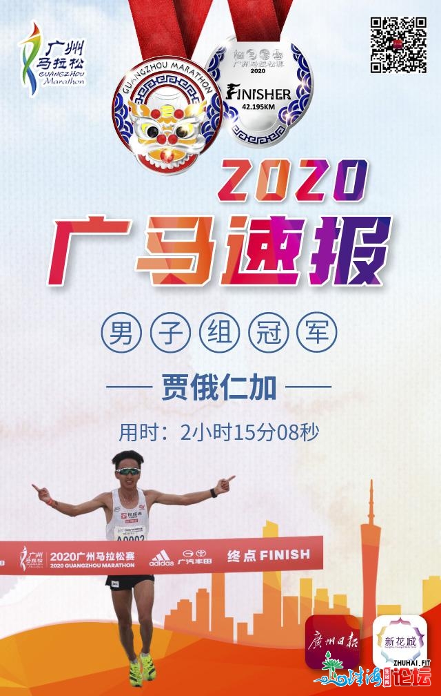 贾俄仁减！2020广马尾名选脚冲线