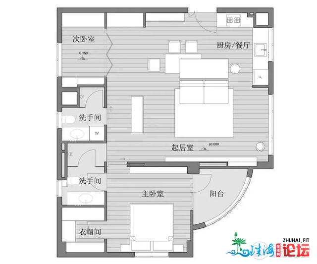 珠海居寡粉饰美丽海湾乡89精装建 支纳空间最年夜化操纵