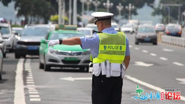 珠海那些路被车流展谦，交警齐警上路连结流通！将来几...