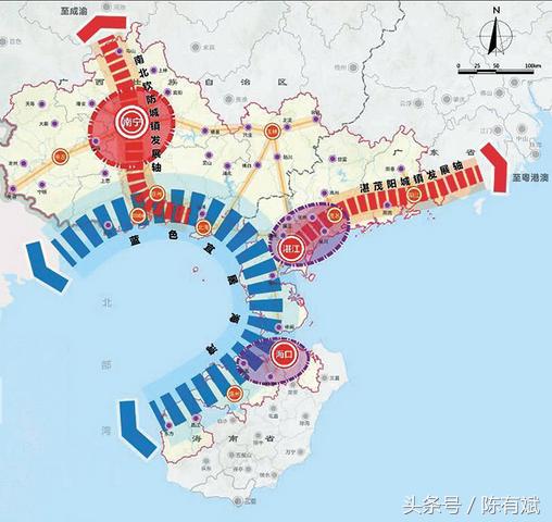 北部湾都会群中心都会北宁取湛江、海心两其中心增加极的气力比力-1.jpg