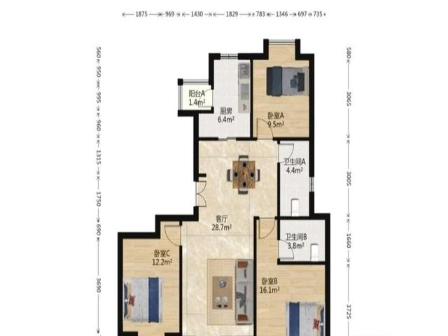 三居室每仄0.6万，便正在北海皇晨广场，两脚房价播报-8.jpg