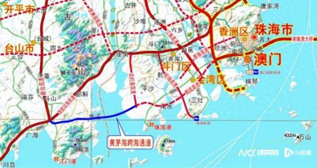 下栏港年夜桥顺遂开龙，黄茅海跨海通讲估计年末通车-1.jpg